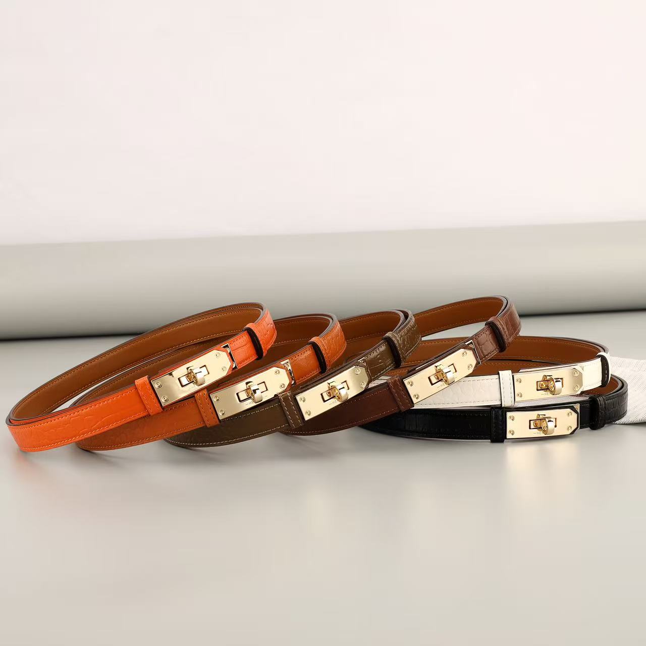 CEINTURE ALMA CROCO (GOLD)