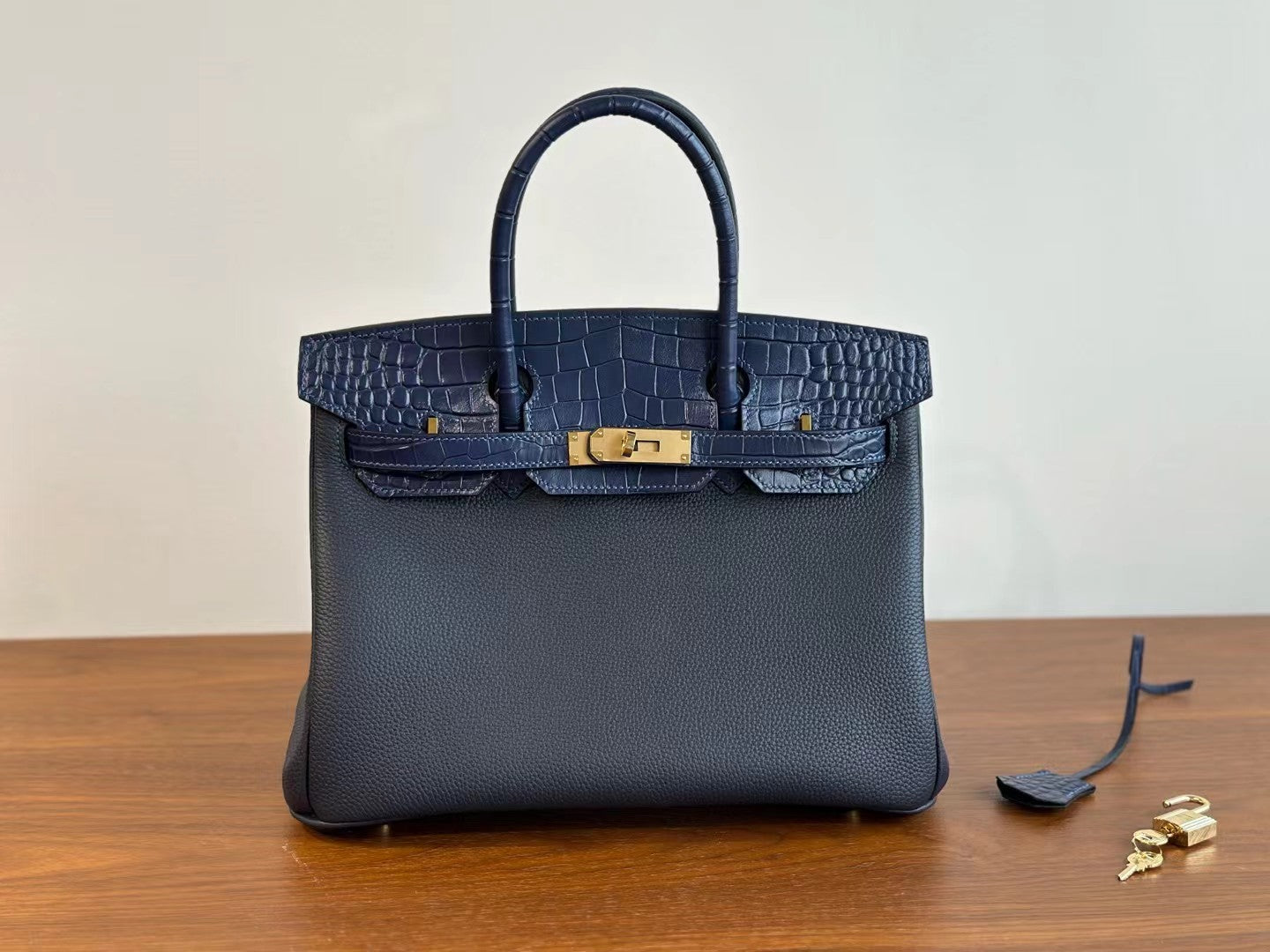 SOFIA BAG CUIR GRAINÉ / CROCO MARINE