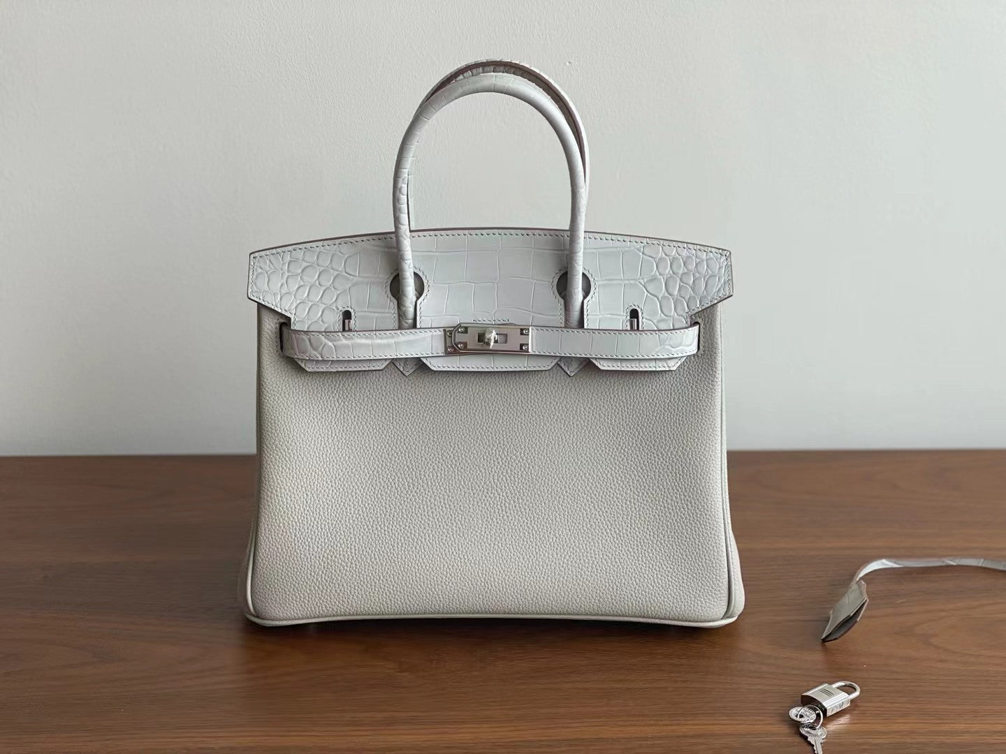 SOFIA BAG CUIR GRAINÉ / CROCO CREAM