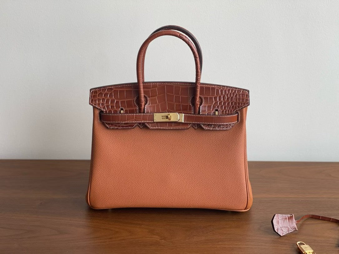 SOFIA BAG CUIR GRAINÉ / CROCO CAMEL
