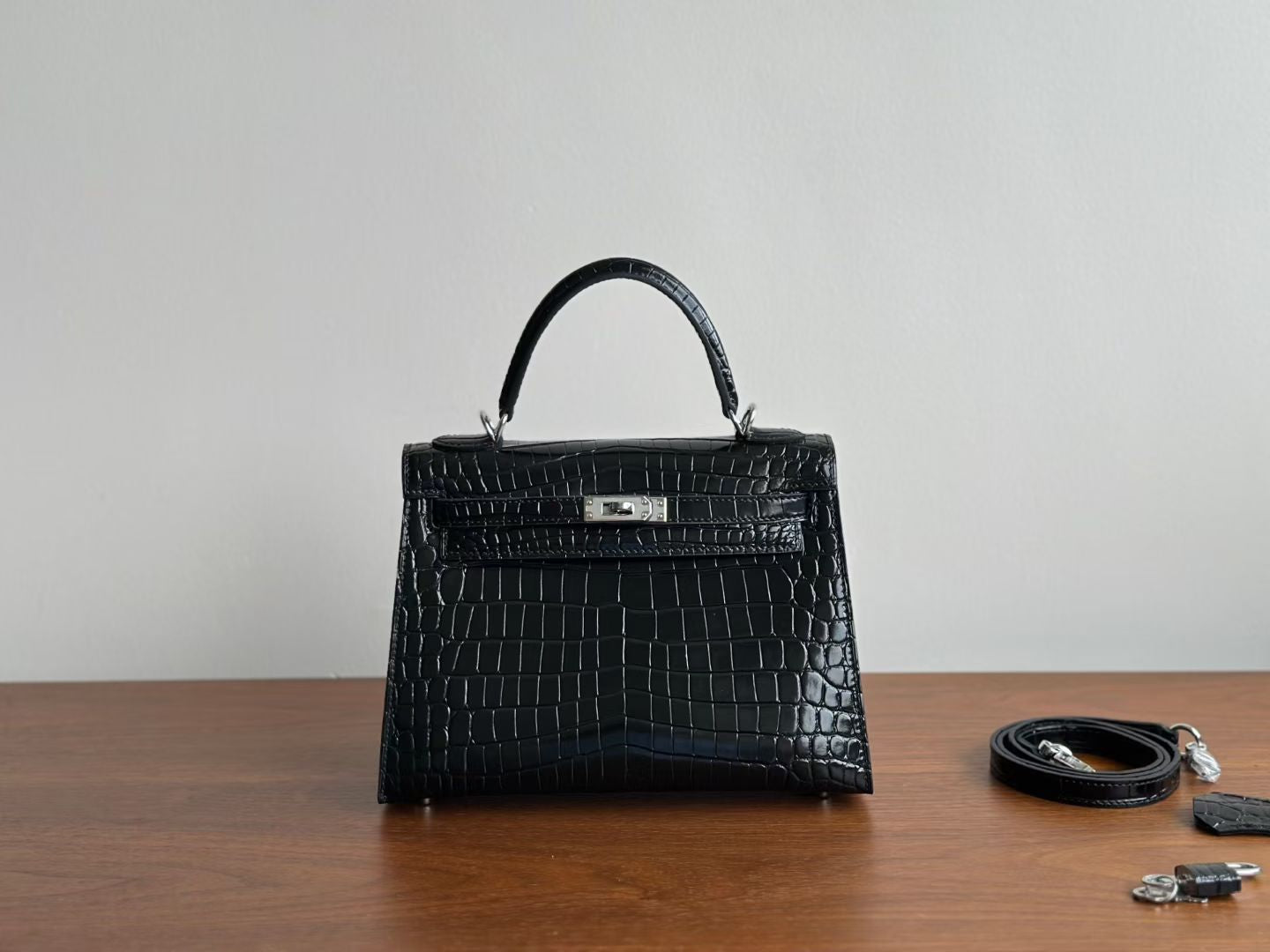 SELMA BAG CROCO BLACK