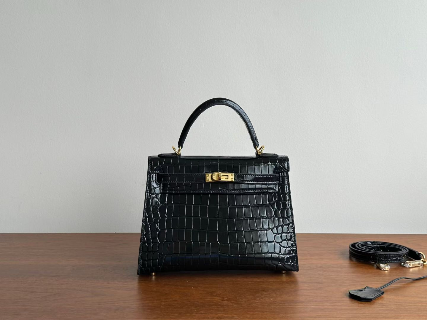 SELMA BAG CROCO BLACK