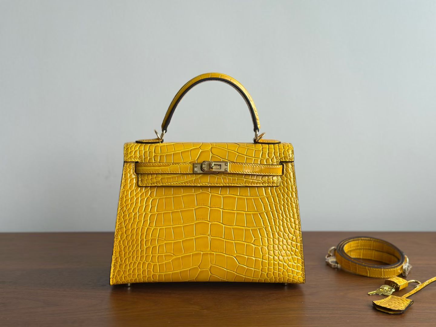 SELMA BAG CROCO JAUNE