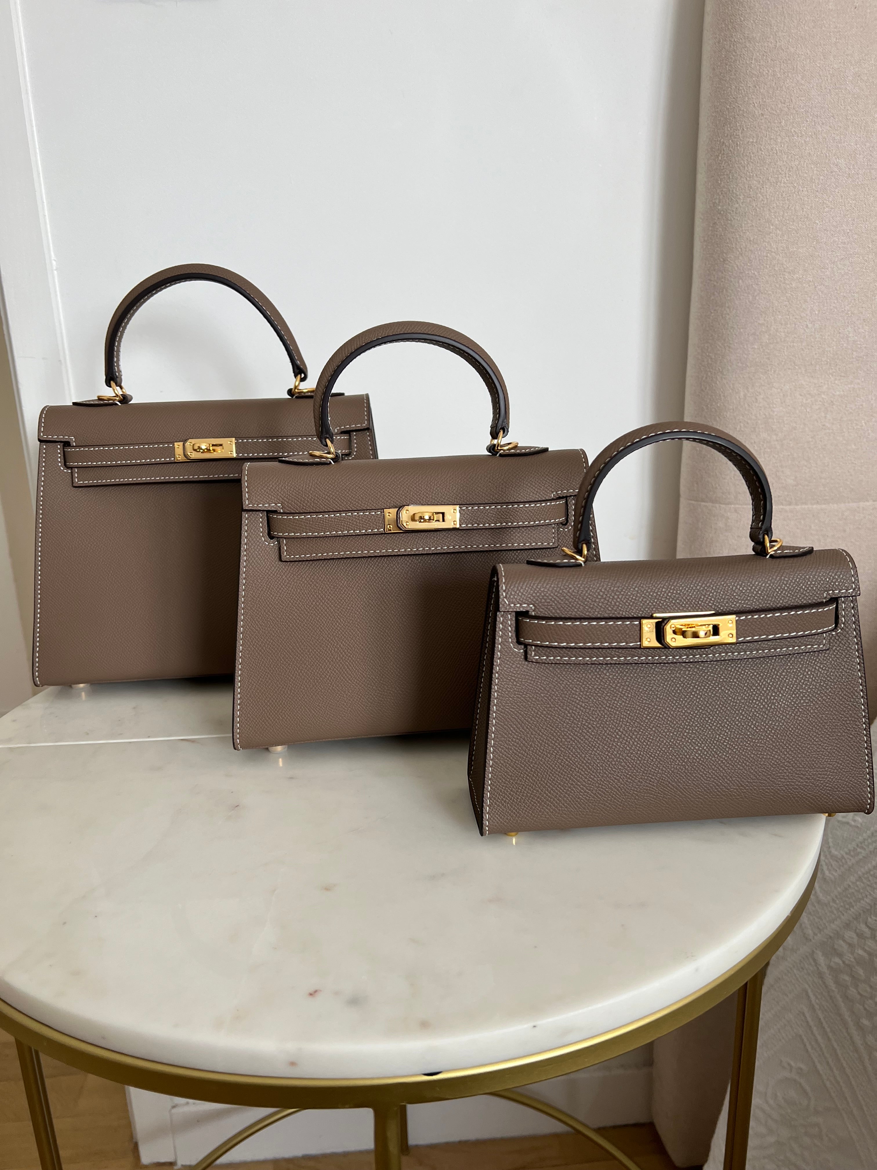 SELMA BAG TAUPE GOLD